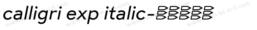 calligri exp italic字体转换